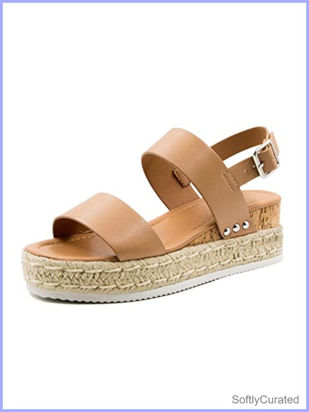 Women's Espadrille Wedge Sandals Ankle Strap Studded Platform